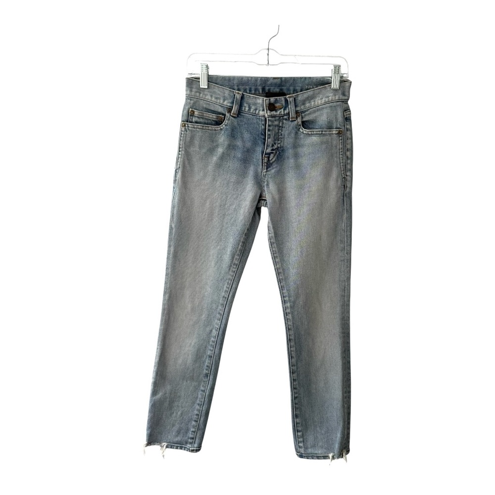 Saint Laurent Straight Leg Denim d26 w/3k-lw in Light Wash Size 24